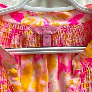 Lilly Pulitzer Elsa silk blouse / top size M